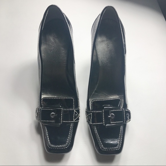 ✨Cole Haan✨Black Buckle Heels - Picture 1 of 8